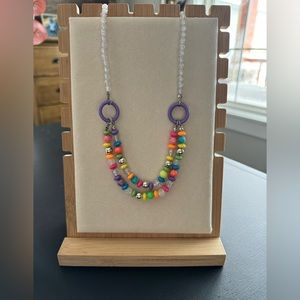 Little Girls Fun Stretchy Necklace, Multi-Color, Bright, Candy Necklaces